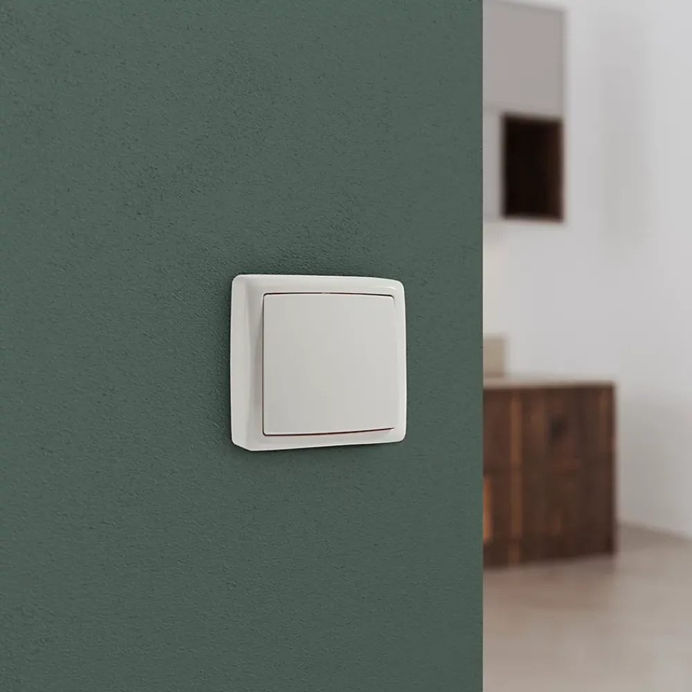 Jacobsen Interrupteur En Saillie-Interrupteur poussoir monobloc Sigurd blanc complet