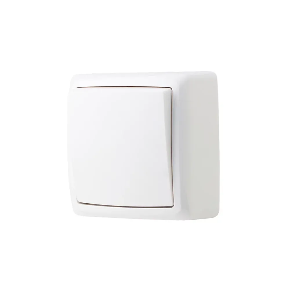 Jacobsen Interrupteur En Saillie-Interrupteur poussoir monobloc Sigurd blanc complet