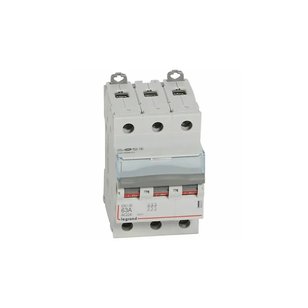 Legrand 406461 Interrupteur Sectionneur Triphasé 3p 400v - 63a - 3 Modules - Bornes à Vis Dx3-is