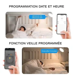 Somlife Interrupteurs intelligent WiFi 16A MiniSmart Switch Wi-Fi connecté,application Tuya/SmartLife,Alexa,Google Home