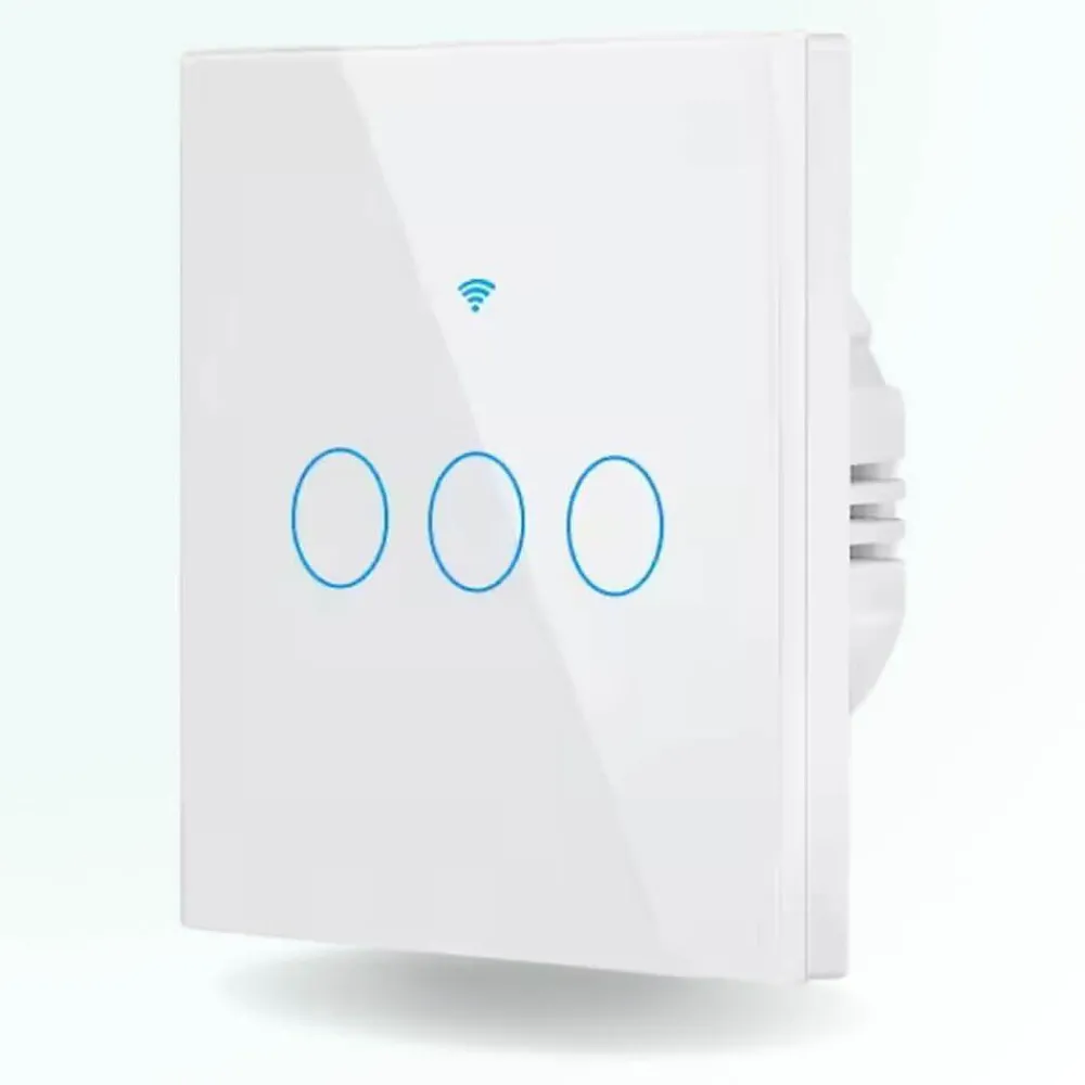 Zengo Commande De L'Éclairage-Interrupteur tactile connecté wifi + rf 433 - 3 boutons - sans fil neutre