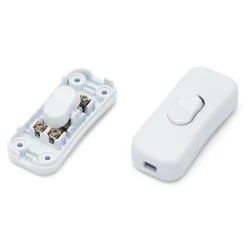 Velamp Fixation Et Raccordement Du Câble-Interrupteur unipolaire. Blanc
