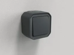 Legrand Interrupteur va-et-vient complet saillie Plexo anthracite