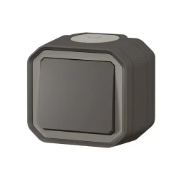 Legrand Interrupteur va-et-vient complet saillie Plexo anthracite