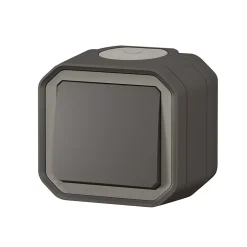 Legrand Interrupteur va-et-vient complet saillie Plexo anthracite