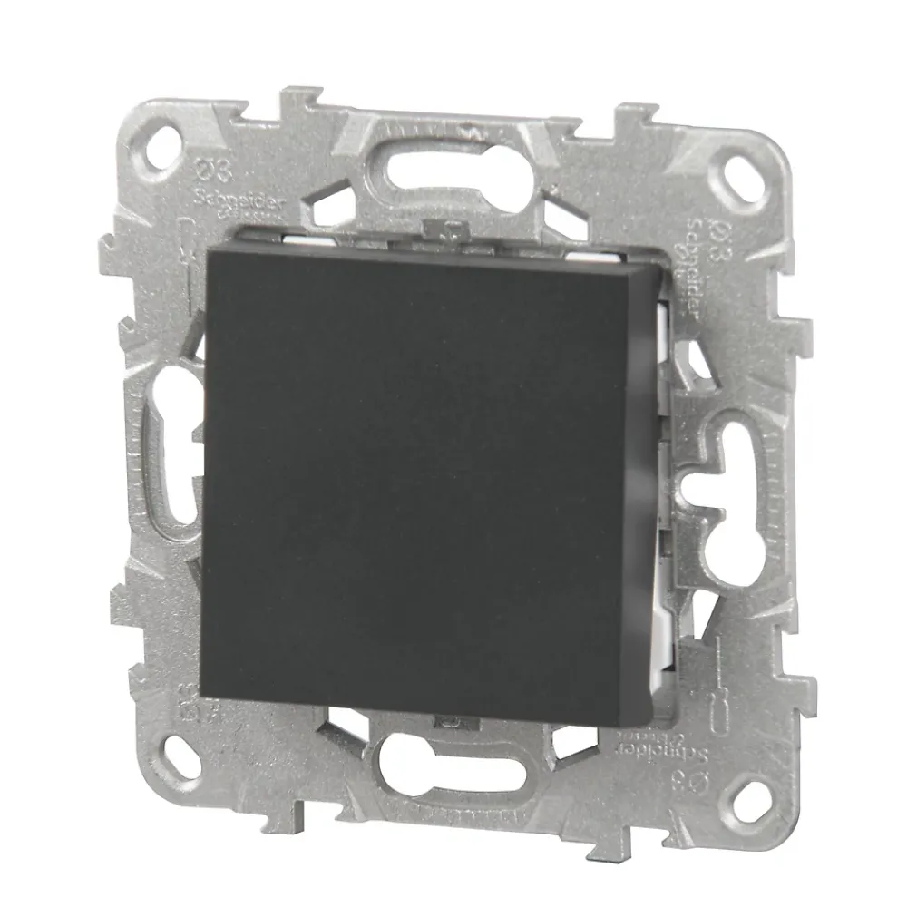 Schneider Electric Interrupteur va-et-vient connexion rapide 10A Unica Déco anthracite