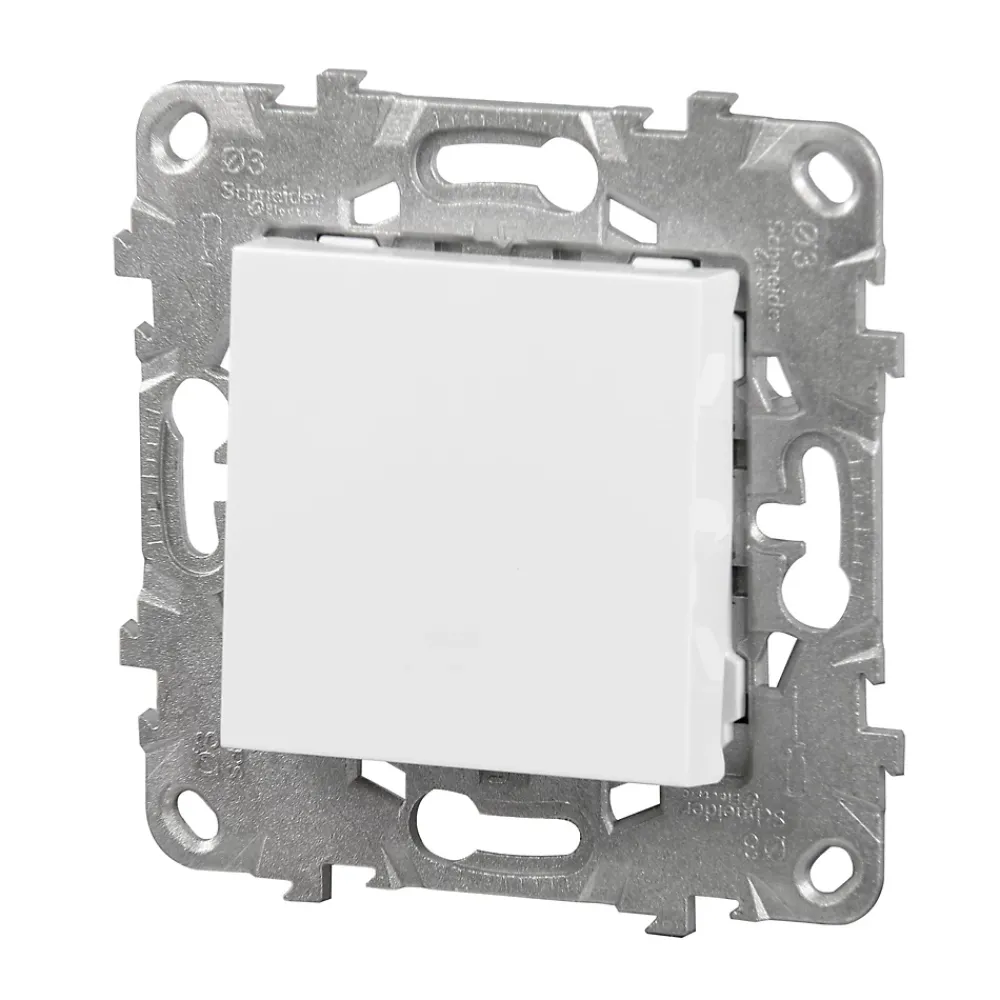 Schneider Electric Interrupteur va-et-vient connexion rapide 10A Unica Déco blanc
