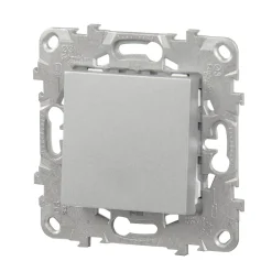 Schneider Electric Interrupteur va-et-vient connexion rapide 10A Unica Déco aluminium