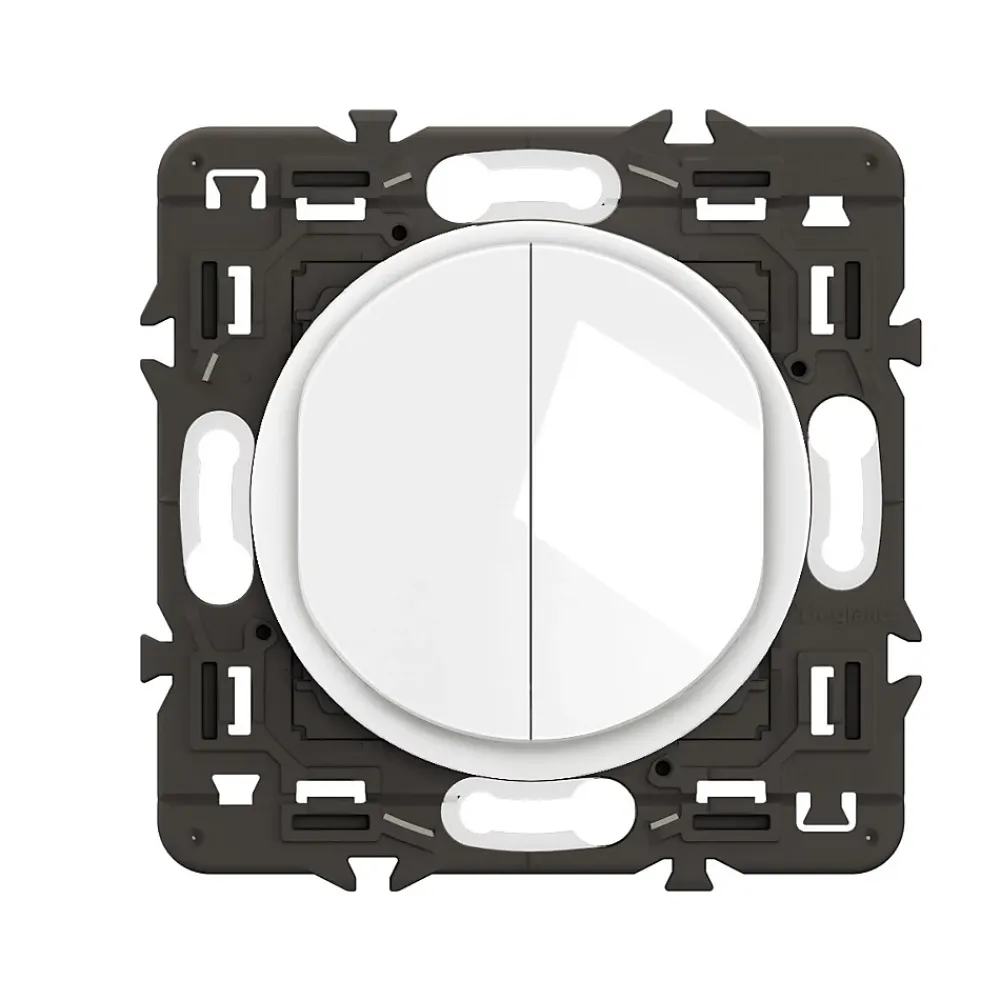 Legrand Interrupteur Encastrable-Interrupteur va-et-vient + poussoir Céliane blanc
