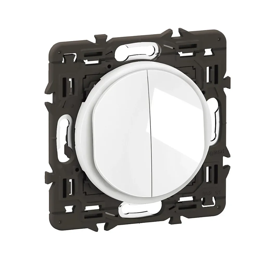 Legrand Interrupteur Encastrable-Interrupteur va-et-vient + poussoir Céliane blanc