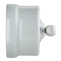 Fontini Interrupteur En Saillie-Interrupteur va-et-vient saillie Garby Porcelaine blanche, manette blanche