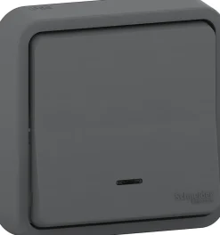 Schneider Electric Interrupteur En Saillie|Interrupteur Étanche-Interrupteur va-et-vient étanche complet encastré Mureva Styl anthracite