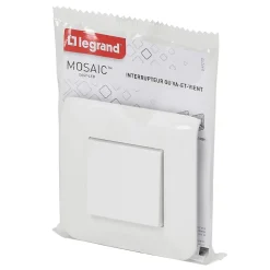 Legrand Interrupteur va-et-vient à vis Mosaïc blanc