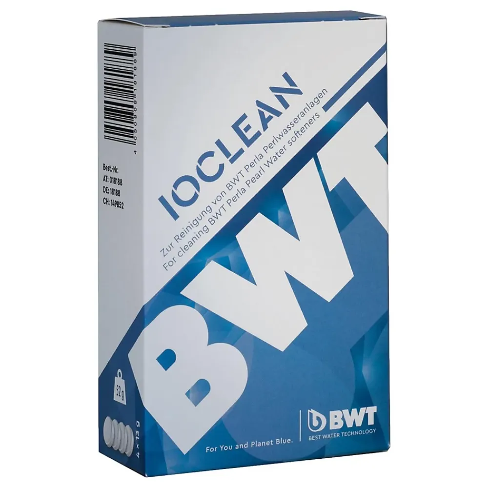 BWT Filtre Anti Calcaire-Ioclean - Boîte De 4 Pastilles Nettoyantes Pour Résines Et Bacs à Sel