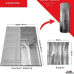 Euro Vanadium Isolant ballon d'eau chaude - 160x200 cm - Revêtement complet