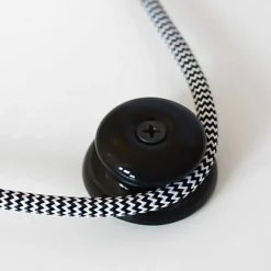 Lnd Tournevis D'Électricien-Isolateur en Porcelaine Noire pour Câble Électrique Textile Structures avec Angles et Montages Complexes