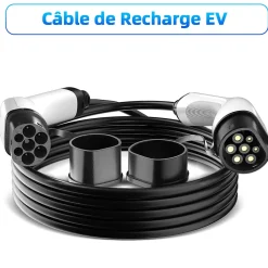Jatrhg Borne Recharge Voiture Électrique-câble de recharge 3,6kW / 16A monophasé, 5m, type 2 vers type 2, pour véhicules électriques et hybrides rechargeables