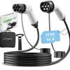 Jatrhg câble de recharge 22kW / 32A triphasé, 5m, type 2 vers type 2, pour véhicules électriques et hybrides rechargeables