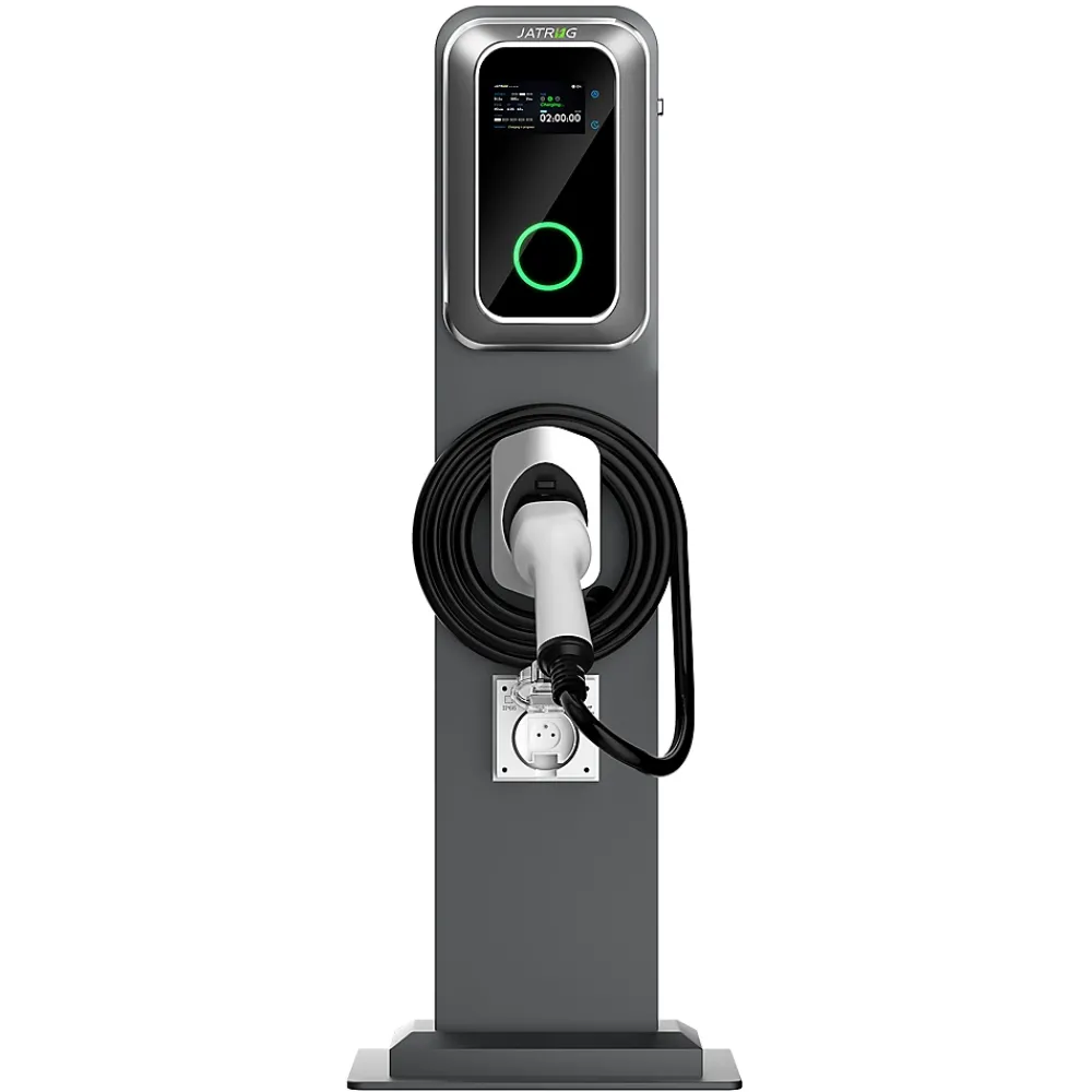 Jatrhg K1 kit de borne de recharge, 7,2 kW / 32 A, monophasé, avec câble type 2 de 8 m pour véhicules électriques, support inclus