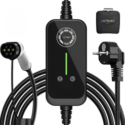 Jatrhg Borne Recharge Voiture Électrique-P1 chargeur portable réglable de 3,6kW à 1,5kW / 16A à 8A monophasé, 15m, type 2, pour véhicules électriques