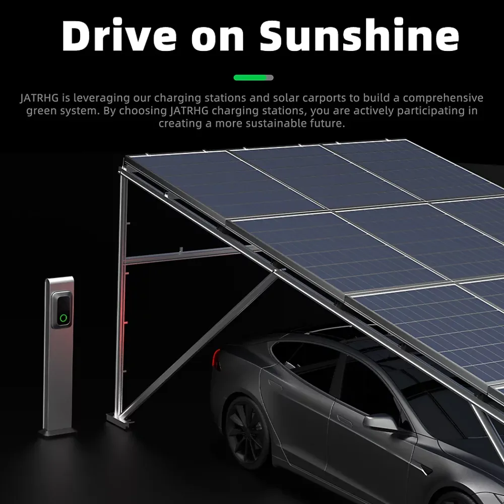 Jatrhg S1 borne de recharge IP66 pour véhicules électriques, 22 kW / 32 A, triphasé, avec câble type 2 de 8 m