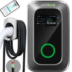 Jatrhg Borne Recharge Voiture Électrique-S1 borne de recharge IP66 pour véhicules électriques, 7,2 kW / 32 A, monophasé, avec câble type 2 de 12 m