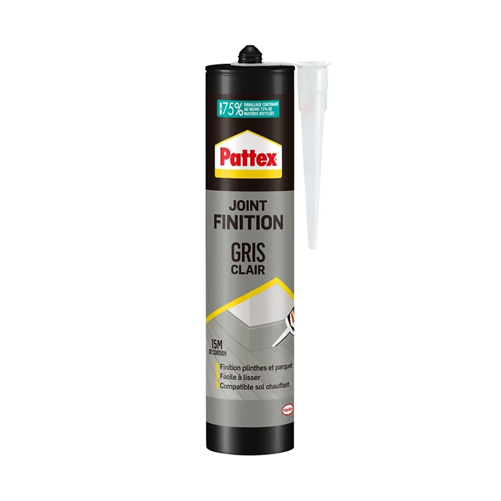 Pattex Mastic, Cartouche Joint Et Silicone-Joint de finition gris clair 280ml