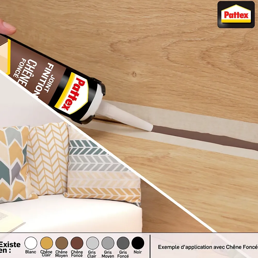 Pattex Mastic, Cartouche Joint Et Silicone-Joint de finition gris clair 280ml
