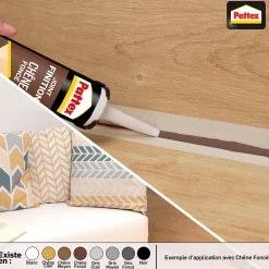 Pattex Mastic, Cartouche Joint Et Silicone-Joint de finition gris moyen 280ml