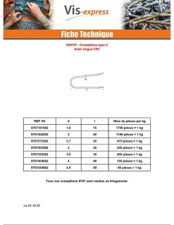 Vis Express Crampillon-KG Crampillons Acier zingué 3X30 - 5 pièces