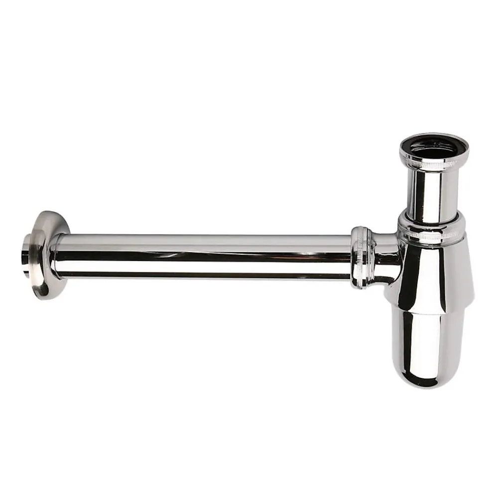 Kibath Siphon rond BOT, finition chrome poli, en laiton