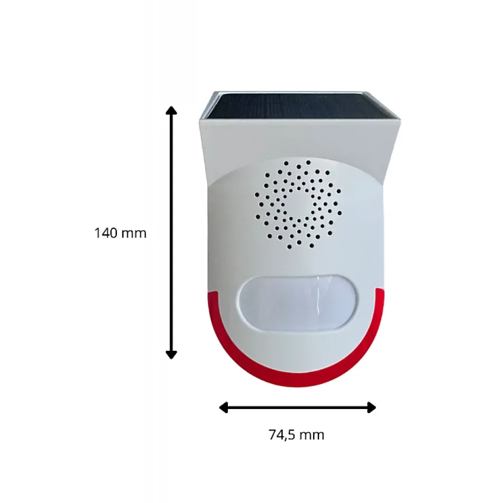 Lifebox Kit alarme autonome extérieure solaire pour garage, chantier