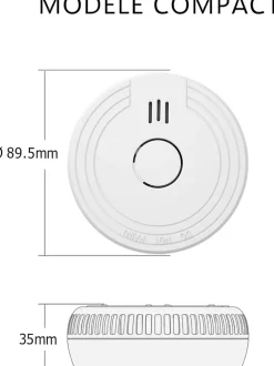 Nature Pro Kit alarme de fumée 2 pièces Kit de Montage magnétique Batterie de 5 Ans Conforme à la Norme européenne Blanc 2 pièces
