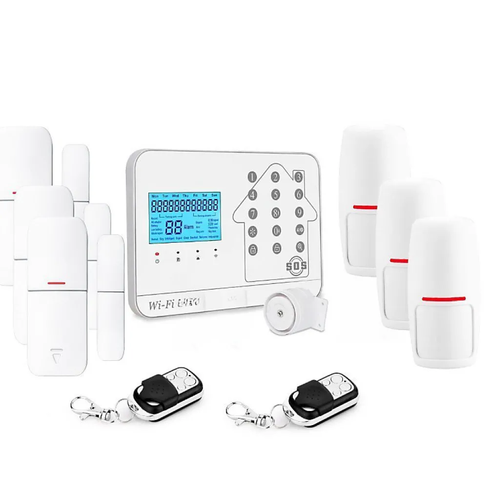 Lifebox Alarme Sans Fil-Kit alarme maison connectée sans fil wifi box internet et gsm futura blanche smart life- - kit3