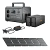 Runhood Panneau Solaire Plug And Play-Kit Atelier Mobile - 1200 W + 648 Wh + 100 W Solaire - Energie Nomade pour Chantier et Reparation