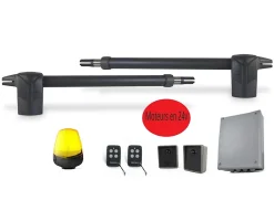 Proteco KIT - Automatisme de portail a battants - moteur 24V - SANS batteries - systeme a verins - 250Kg - MYASTER 4.24 by - 1319