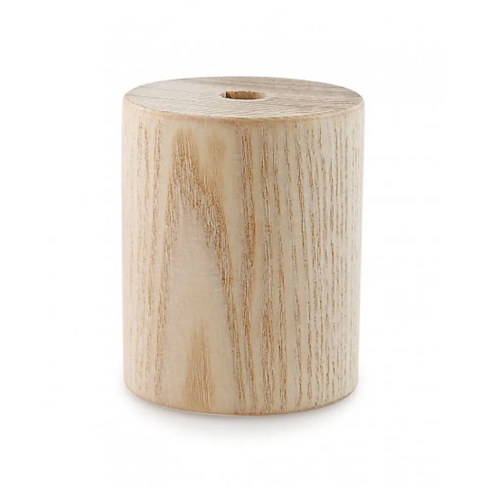 Lnd Kit Cache Douille Cylindrique en Bois Brut 65mm à Personnaliser Une Touche Moderne pour Vos Luminaires