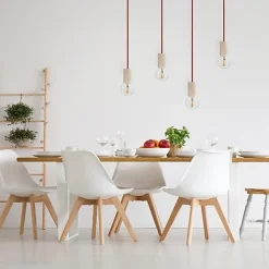 Lnd Kit Cache Douille Tube en Bois Brut 90mm à Personnaliser Une Touche Moderne pour Vos Luminaires