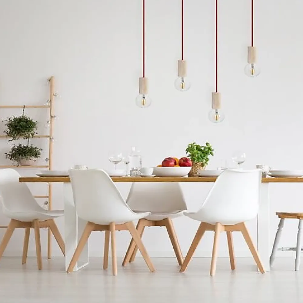 Lnd Kit Cache Douille Tube en Bois Brut 90mm à Personnaliser Une Touche Moderne pour Vos Luminaires
