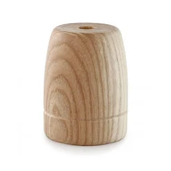 Lnd Kit Cache Douille Vintage en Bois Brut à Peindre Élégance Retro pour Vos Luminaires