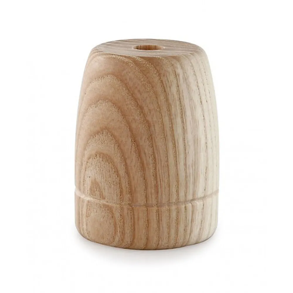 Lnd Kit Cache Douille Vintage en Bois Brut à Peindre Élégance Retro pour Vos Luminaires