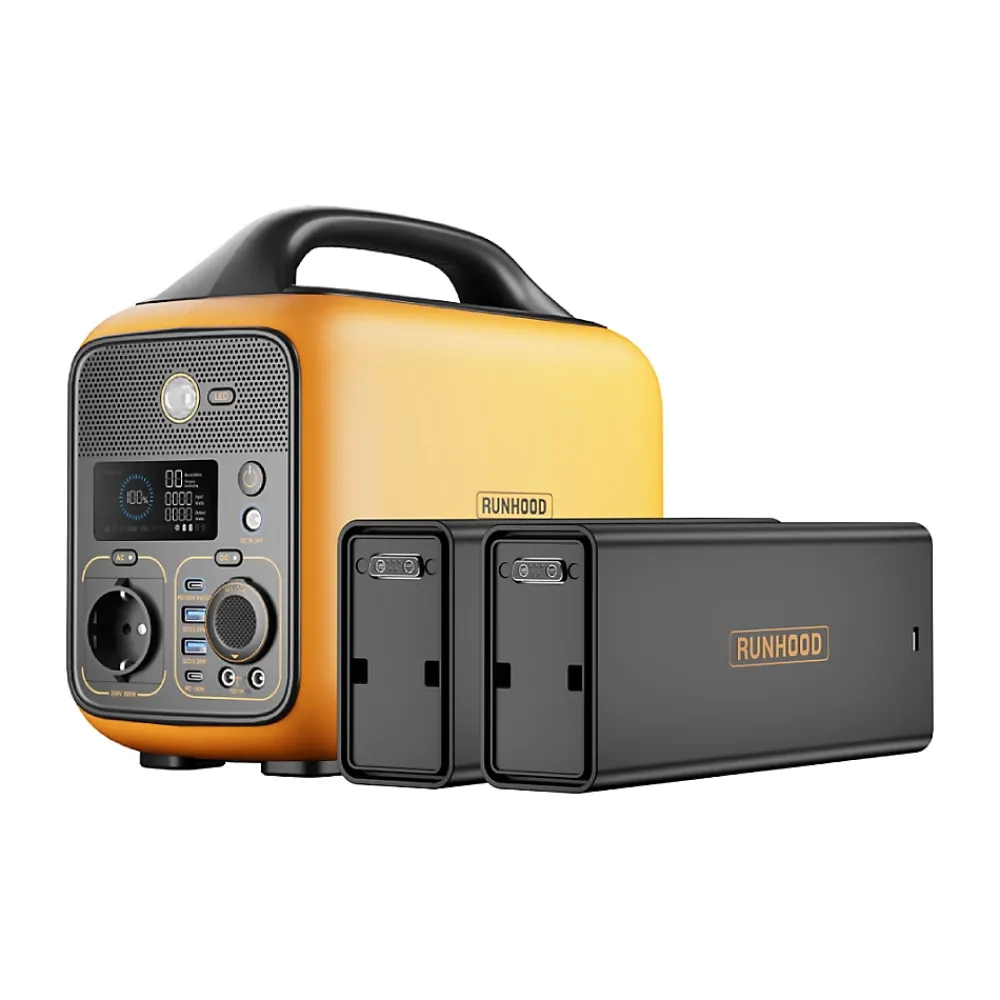 Runhood Kit Chantier Leger - 648 Wh + 100 W Solaire - Energie Portable pour Petit Outillage