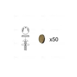 Hardwarexchange 1 Kit composés de 50 cache-vis bronze antique