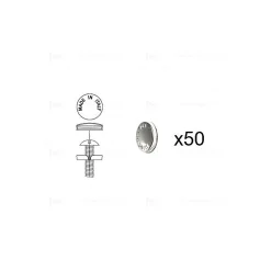 Hardwarexchange 1 Kit composés de 50 cache-vis nickel brillant Lot de 25