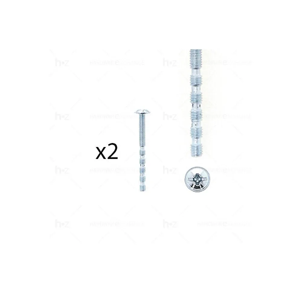 Hardwarexchange 1 kit composés de 2 vis M4X45mm zinguée cruciforme-fendue, Lot de 6
