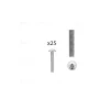 Hardwarexchange Vis D'Assemblage De Meuble-1 kit composés de 25 vis M4X275 mm zinguée
