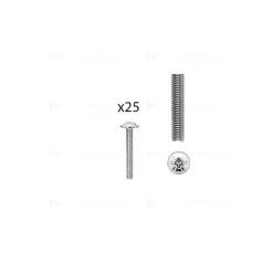 Hardwarexchange Vis D'Assemblage De Meuble-1 kit composés de 25 vis M4X275 mm zinguée