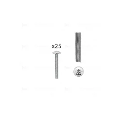 Hardwarexchange 1 kit composés de 25 vis M4X30 mm zinguée