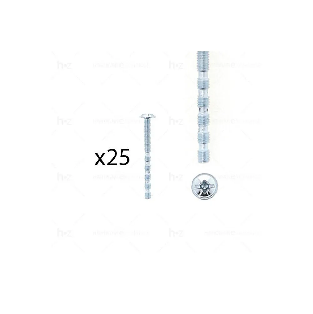 Hardwarexchange Vis D'Assemblage De Meuble-1 kit composés de 25 vis M4X45 mm zinguée