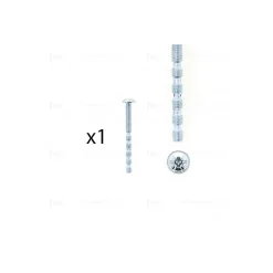 Hardwarexchange 1 kit composés de 1 vis M4x45 mm zinguée cruciforme-fendue Lot de 25